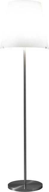 Fontana Arte 3247 Grande Stehleuchte in Weiß und Silber mit Stoffschirm und Metallgestell, dimmbar - Bild 1