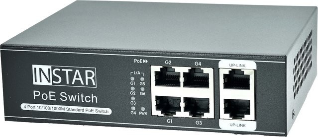 INSTAR IN-PoE 4065 PoE Switch Schwarz mit 1 Gbit/s Ethernet/LAN - Bild 1