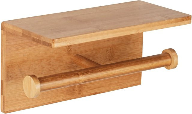 WENKO Toilettenpapierhalter Duo Bambusa aus Bambus in Braun - Bild 1