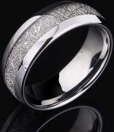 KaiTingu Jewelry Ehering, Wolfram, Silber, 8 mm, Unisex