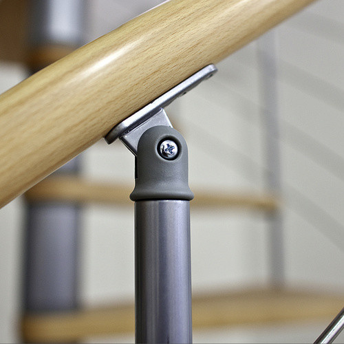 Dolle Spindeltreppe Oslo aus Buche in Grau mit 11 Stufen, Durchmesser: 160 cm, maximale Raumhöhe: 276 cm - Bild 2