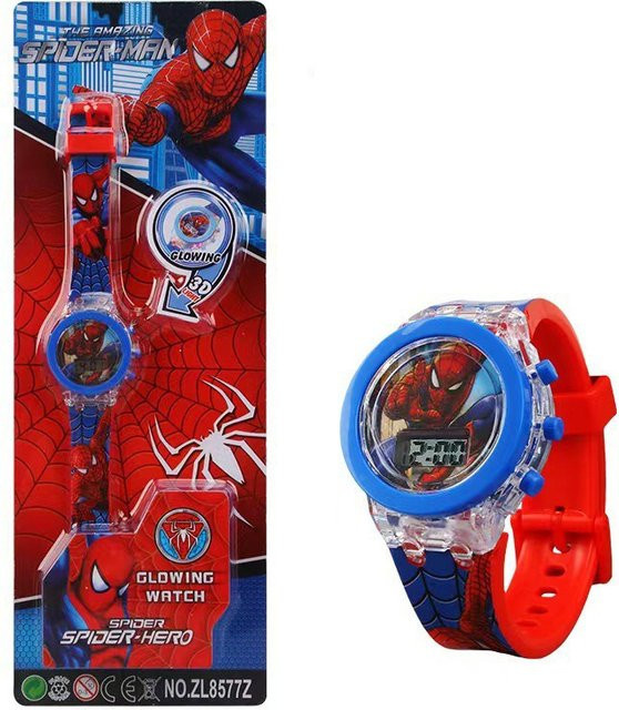 Marvel Digitaluhr, Spiderman, Kunststoff, Blau, Kinder - Bild 1