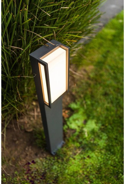 Lutec Qubo LED Wegeleuchte Anthrazit für Garten und Terrasse - Bild 2