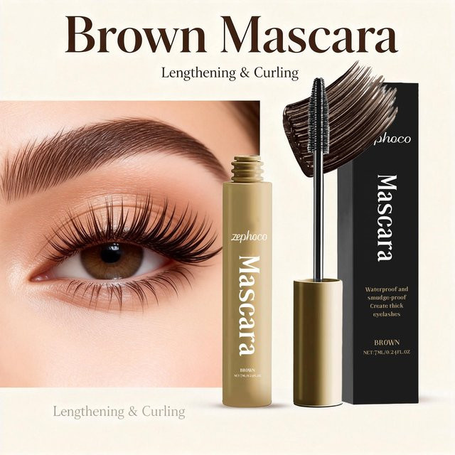 zephoco Wimperntusche, Braun, wasserfest - Bild 1