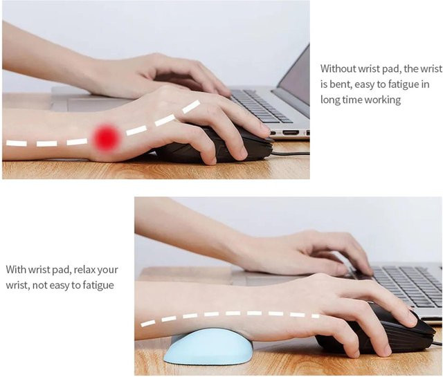Ergonomische Silikon Maus Handgelenkauflage von mfySpace in Schwarz oder Blau - Bild 1