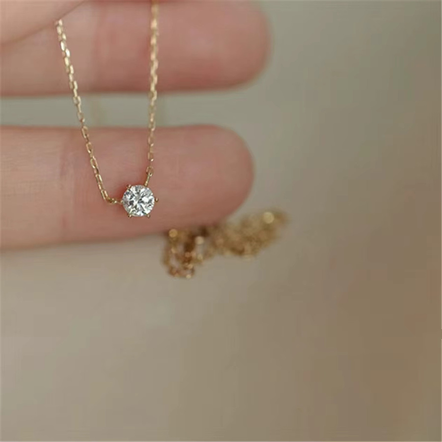 SOMILIA Halskette 925 Silber, 18K Gold überzogen, Zirkonia, Damen - Bild 2