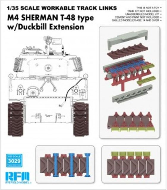 Rye Field Model M4 Sherman T-48 Type w/ Duckbill Extension, Modell, 1:35 - Bild 1
