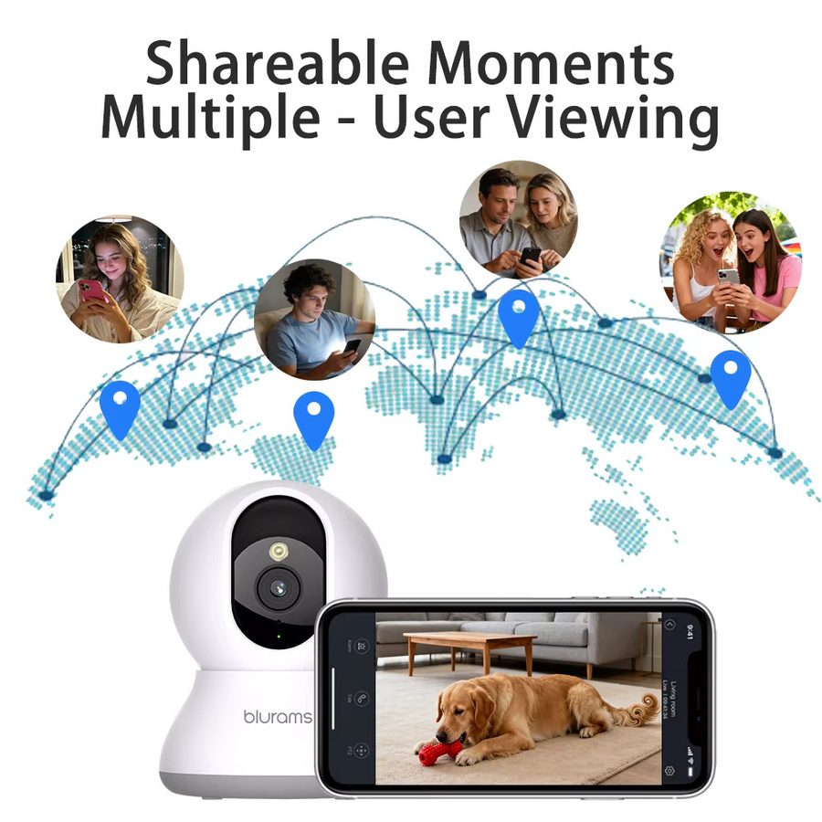 Blurams A31S Innen-Sicherheitskamera 2K in Weiß mit One-Touch-Anruf-Funktion für die Überwachung von Hund und Senioren - Bild 2