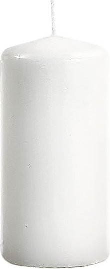 Wiedemann Stumpenkerze Flachkopf in Weiß, Höhe: 200 mm, Durchmesser: 70 mm - Bild 1