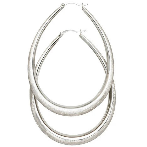 Colfem Creolen 925 Silber, eismatt, Unisex - Bild 1
