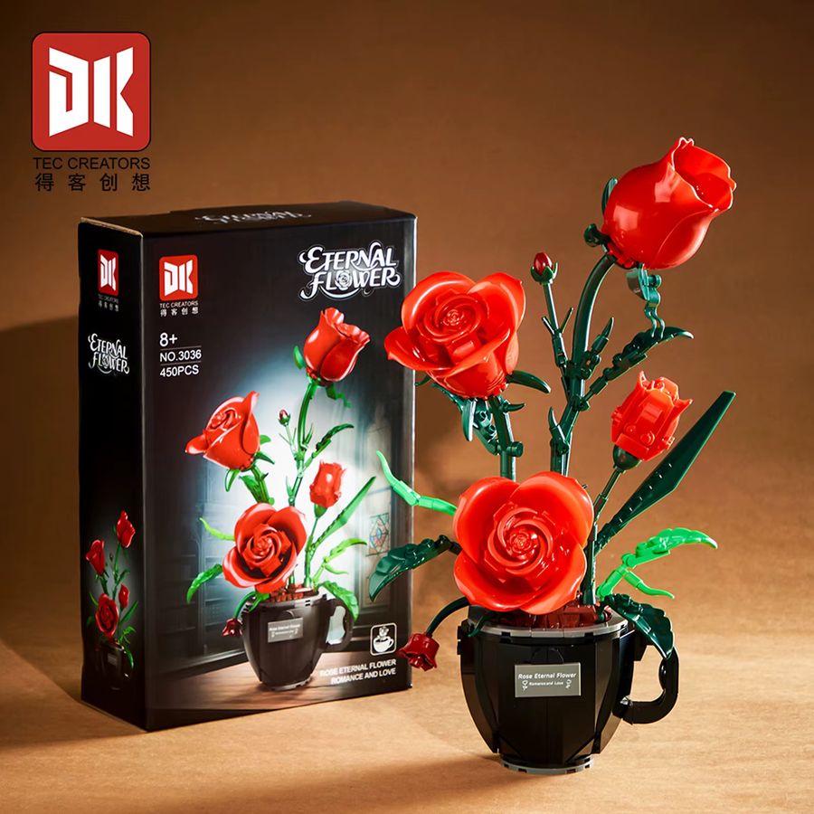 wishiot MOC Bausteine Orchidee Blumen Bouquet DIY Modell Bonsai Pflanze als Dekoration und Geschenk - Bild 3