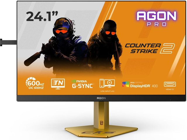 AOC AGON PRO CS24A Counter-Strike 2 Edition Gaming-Monitor, 61 cm (24 Zoll), Full HD, TN-Panel, Schwarz-Orange - Bild 1
