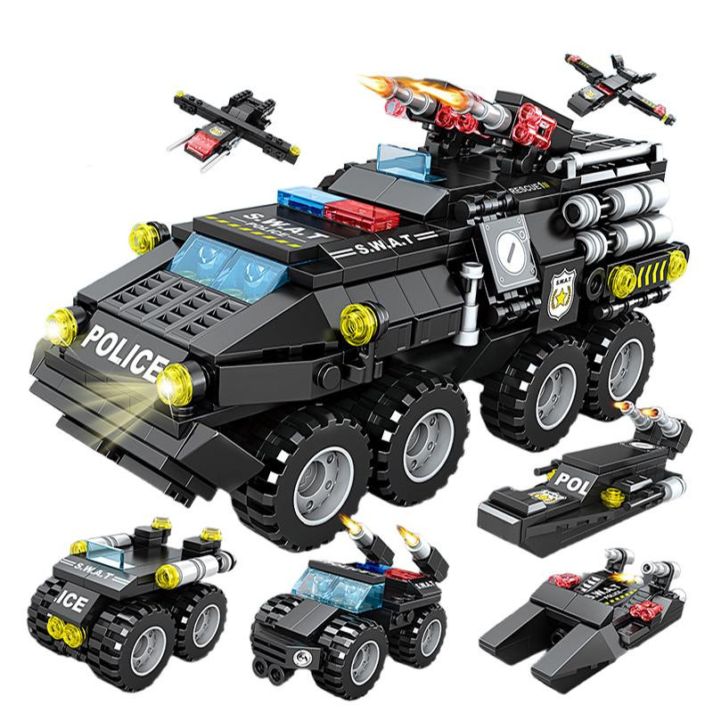 Linyi toy Polizei Bausteine Polizei bunte - Bild 4