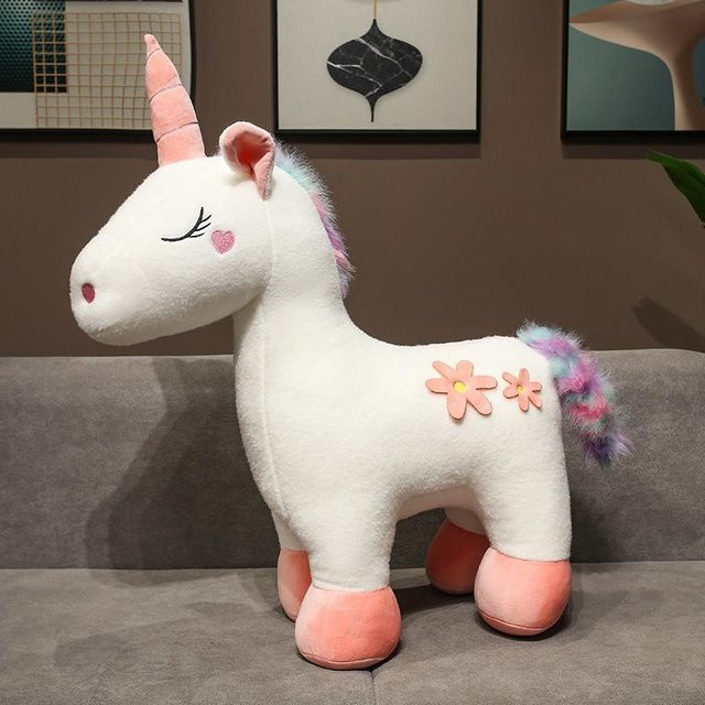 Yiran toy Kawaii Einhorn Plüschtier, Weiß, 40cm - Bild 1
