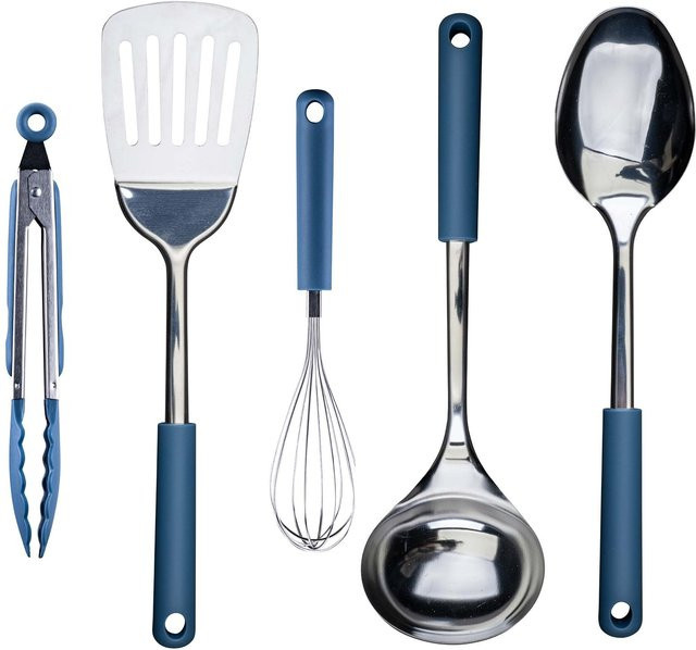 Fackelmann Küchenhelfer-Set Essential, 5-teilig, blau - Bild 1