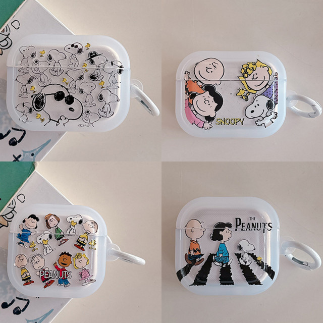 Bandai Snoopy und Charlie Brown Kopfhörerhülle aus TPU für AirPods 1 2 3 4 und AirPods Pro 1 2 - Bild 1