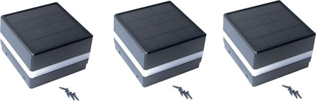 Home Deluxe Pfostenabdeckung Callux Cover mit Solar LED Beleuchtung, 3er Set, Anthrazit - Bild 1