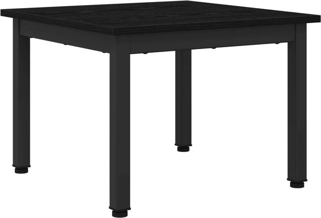 vidaXL Couchtisch in Schwarz und Eichen-Optik, moderner quadratischer Beistelltisch aus Holzwerkstoff und Metall, B/T/H: 50 x 50 x 36 cm - Bild 1