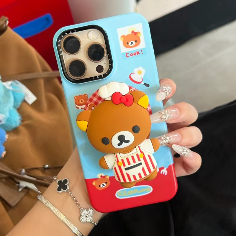 Potdemiel Rilakkuma Bär MagSafe Magnetischer Griptok Telefonständer für iPhone mit faltbarer Funktion - Bild 2