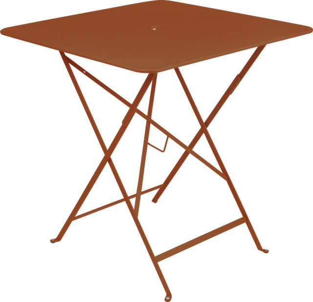 Fermob Bistro Klapptisch Quadratisch aus Stahl in Orange - Bild 1