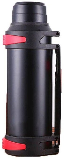 DSorothy Thermosflasche aus Edelstahl mit Riemen, isolierter Wasser-Thermobecher, Schwarz, 2000 ml - Bild 1