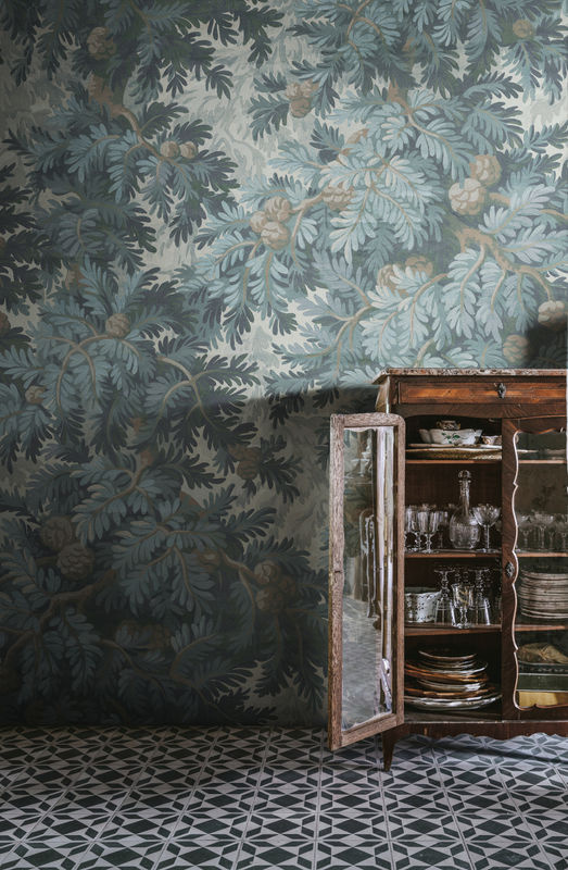 Rebel Walls Wandbild Spruce Forest Blue - Botanisches Vlies in Vintage-Optik - Bild 3
