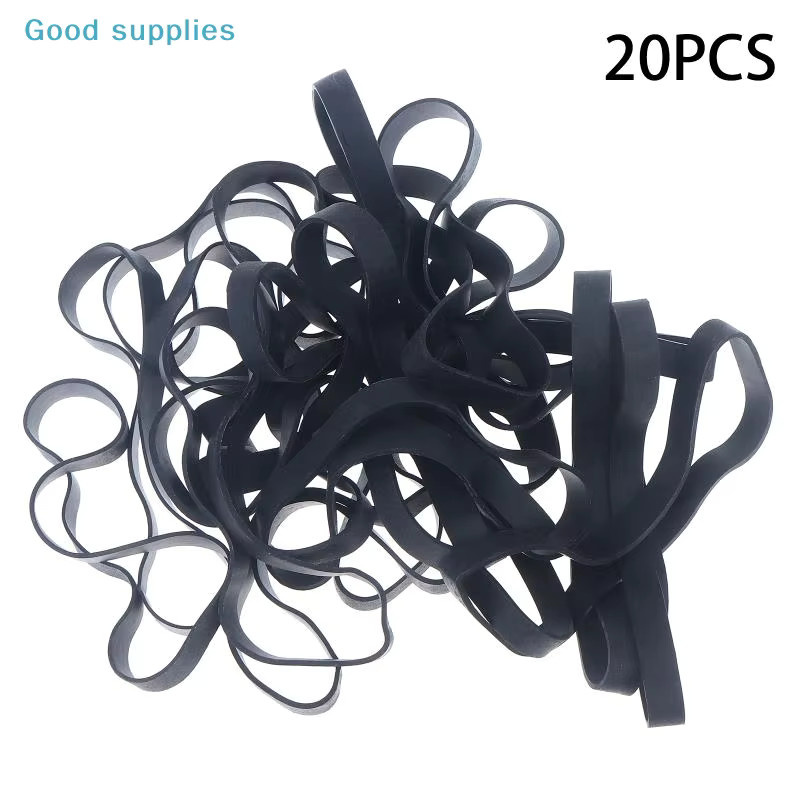 20 Stück elastische Gummibänder in Schwarz für Büro und Schreibwaren - Bild 2