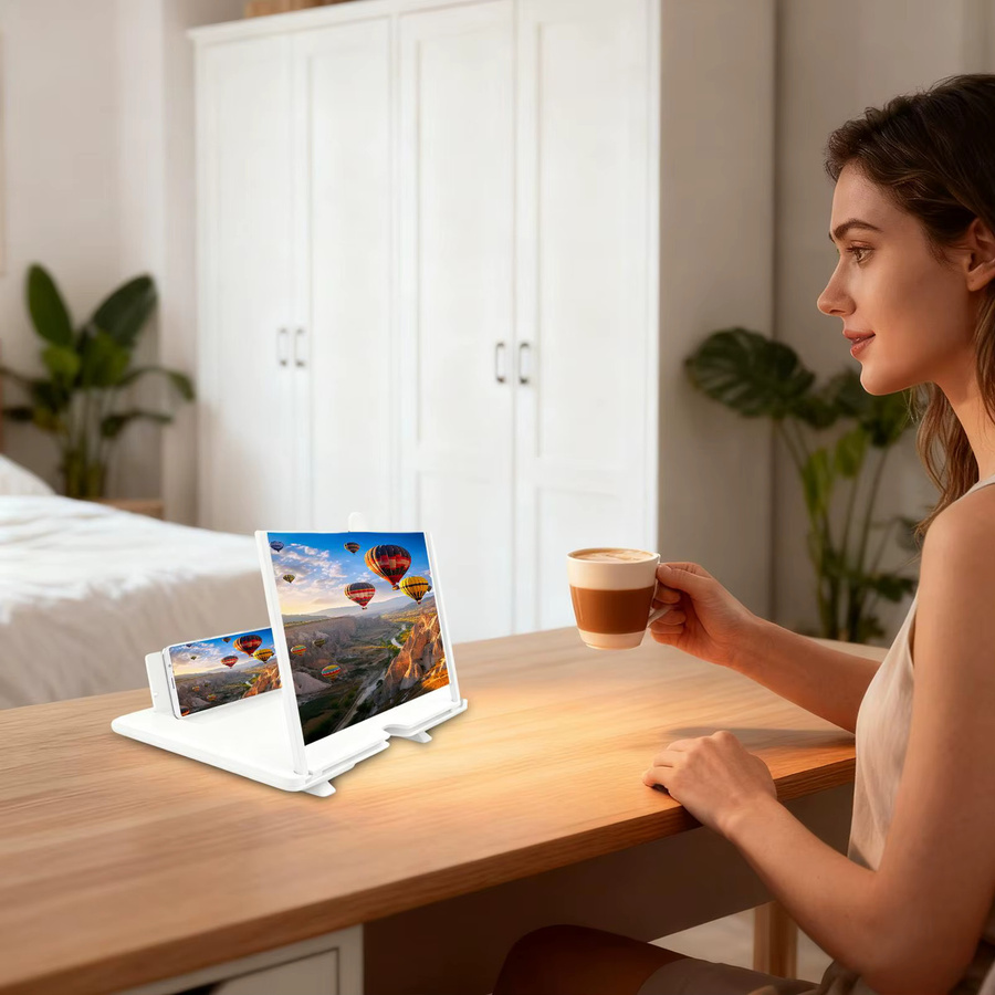 3D-HD-Desktop-Projektor Bildschirmlupe für das Smartphone in Rot - Bild 2