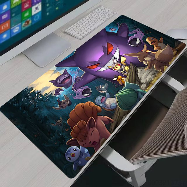 Potdemiel Mauspad Gengar Pokemon Anime Design Multicolor Schreibtischunterlage für PC und Laptop - Bild 1