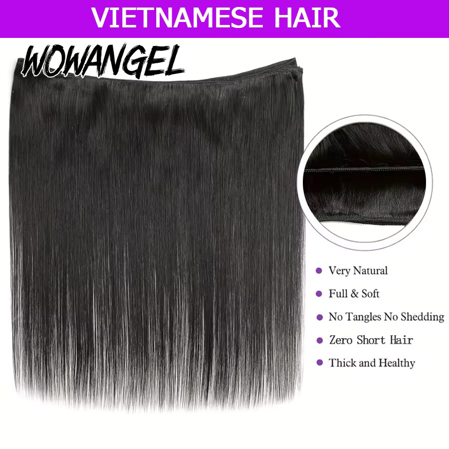 WOWANGEL Haar Extensions, 100% Unverarbeitetes Menschenhaar, Damen - Bild 5