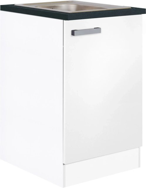 Optifit Küchen-Spülenunterschrank Salo214 mit Einbauspüle in Weiß, B: 50 cm, H: 84,8 cm, T: 60 cm - Bild 1