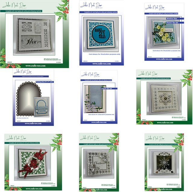 John Bogenfenster Avellino Blätter Edelweiß Offsetlinien Metall-Stanzformen für DIY Scrapbook in Silber - Bild 1