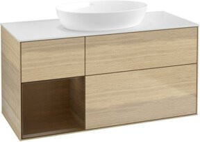 V&B Waschtischunterschrank Finion mit Wandbeleuchtung, Farbe: Weiß, Breite: 120 cm, Tiefe: 50,1 cm, Höhe: 50,1 cm - Bild 1