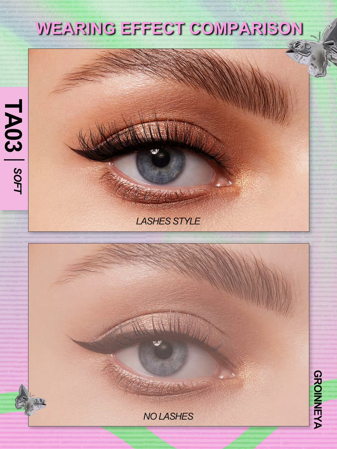Veltrinay Falsche Wimpern, 3D-Nerzwimpern, Unisex - Bild 4