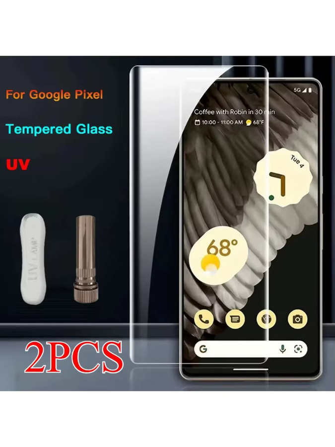 2er-Set UV-gehärtetes Glas Display-Schutzfolie für Google Pixel 8 Pro, Pixel 7 und Pixel 6 Pro, transparent, Vollabdeckung - Bild 7