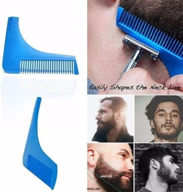 Bart Styling Schablone mit Bartkamm für Herren, All-in-One Werkzeug - Bild 1
