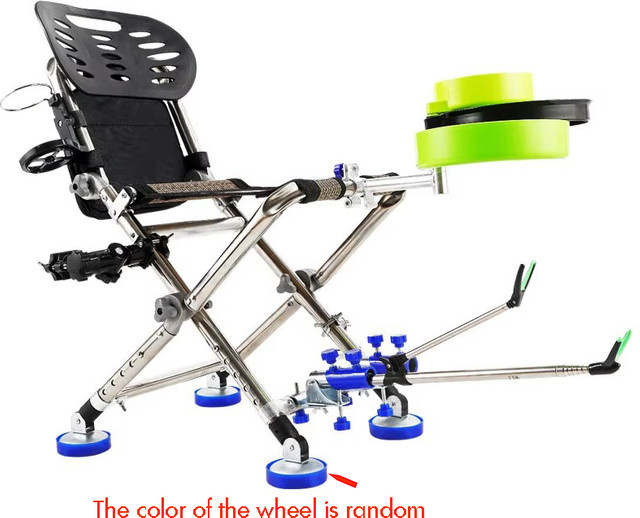 ZJMZYM All-Terrain Angelstuhl aus Textilene und Edelstahl, einstellbarer Klappstuhl für Outdoor und Strand mit einer Tragkraft von 150 kg - Bild 1