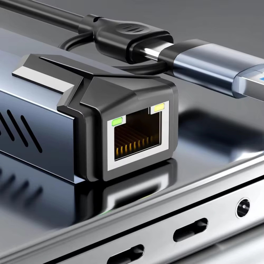 Kebidumei 2in1 USB 3.0 auf Typ-C zu RJ45 Ethernet Adapter mit 5000 Mbit/s Hochgeschwindigkeits-Netzwerkkarte für MacBook, Notebook und PC - Bild 4