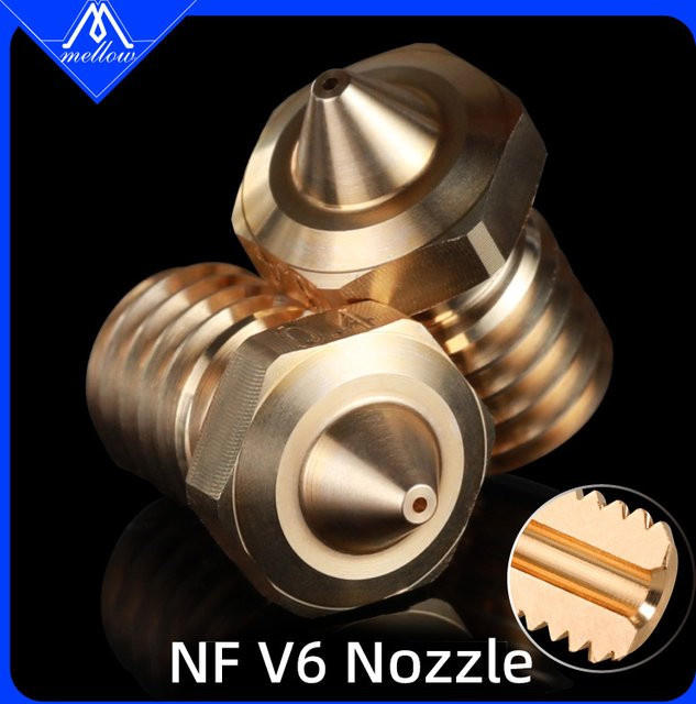 Mellow NF Messing V6 Düse für DIY 3D Drucker Hotends und Sonnenaufgang Extruder in Gold - Bild 1