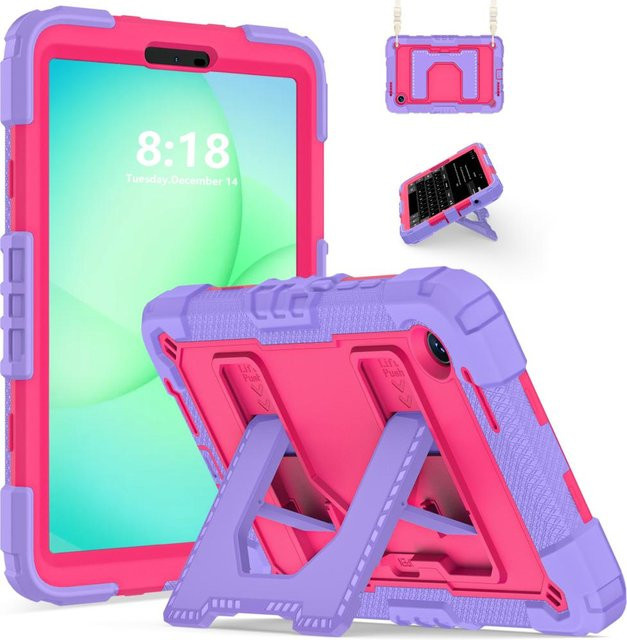 Robuste Armor Tablet Hülle für Samsung Galaxy Tab A11 LTE 8.7 Zoll, Stoßfestes Heavy Duty Hartschalen Cover mit Ständer, Mehrfarbig - Bild 1