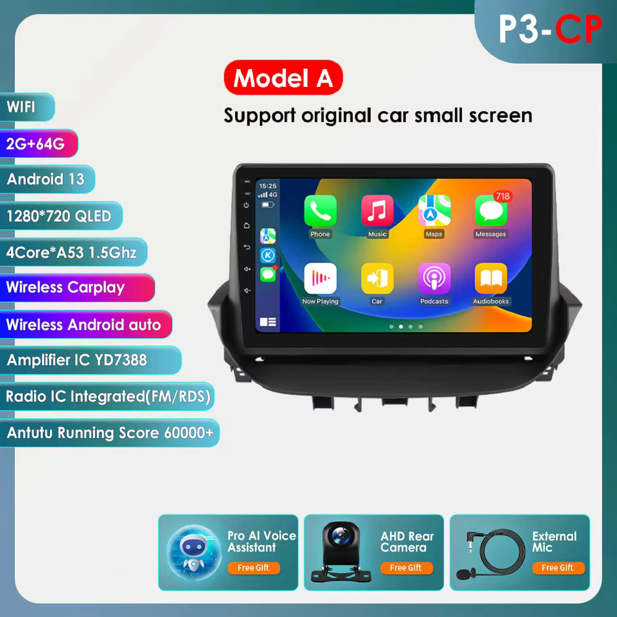 OSSURET Android-Autoradio für Renault Laguna 2 2001–2007, Multimedia-Player mit Snapdragon 6115 Prozessor, 8 Kerne, Schwarz - Bild 5