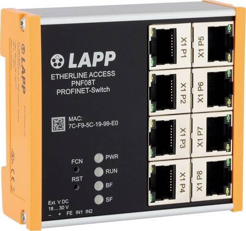 LAPP ETHERLINE ACCESS PNF08T Industrial Ethernet Switch Orange 100 Mbit/s - Bild 1