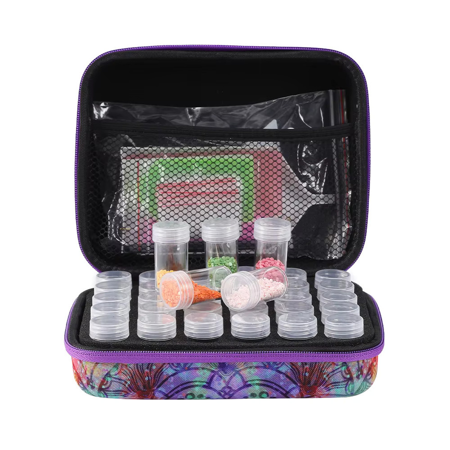 30-Fächer Aufbewahrungsbox aus Kunststoff für Diamond Painting, Schmuck und Perlen, Multicolour, B/T/H: 22,0 x 16,0 x 0 cm - Bild 4
