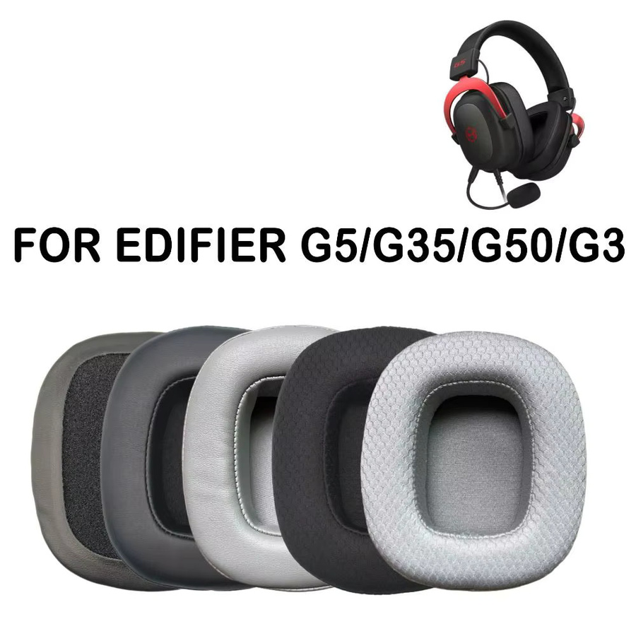 Edifier Ersatz-Ohrpolster aus Proteinleder und Schaumstoff in Schwarz für G5, G35, G50 und G3 - Bild 2