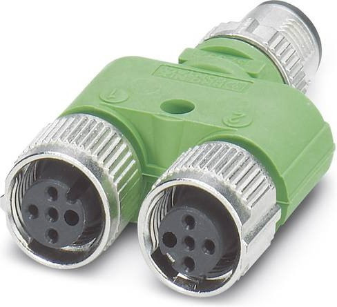 Phoenix Contact 1523971 Sensor-Aktor-Verteiler und Adapter M12 in Y-Form, 4-polig, grün - Bild 1