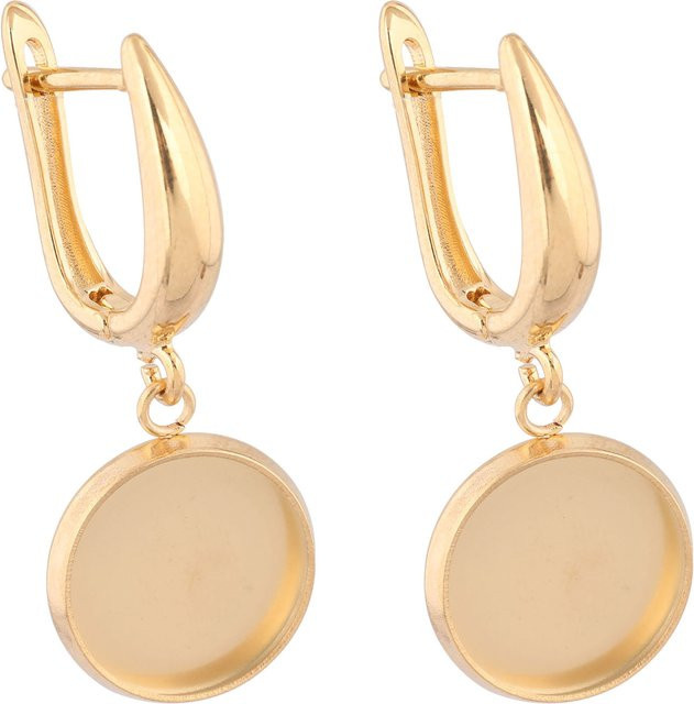 Leverback-Ohrringe Edelstahl, vergoldet, Gold, Unisex - Bild 1