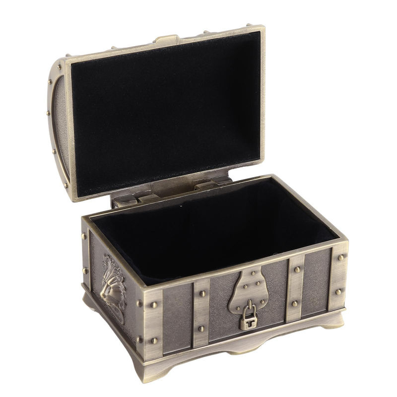 GoolRC Vintage Schmuckkästchen aus Metall in Silber, rechteckige Aufbewahrungsbox für Schmuck und Accessoires - Bild 4