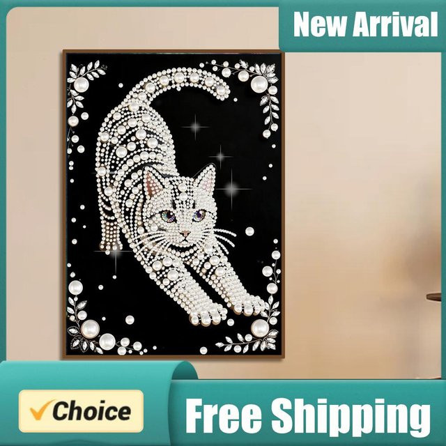 APWIKOGER DIY Perlenmalerei-Set, Tiere, 30x40cm, für Erwachsene - Bild 1