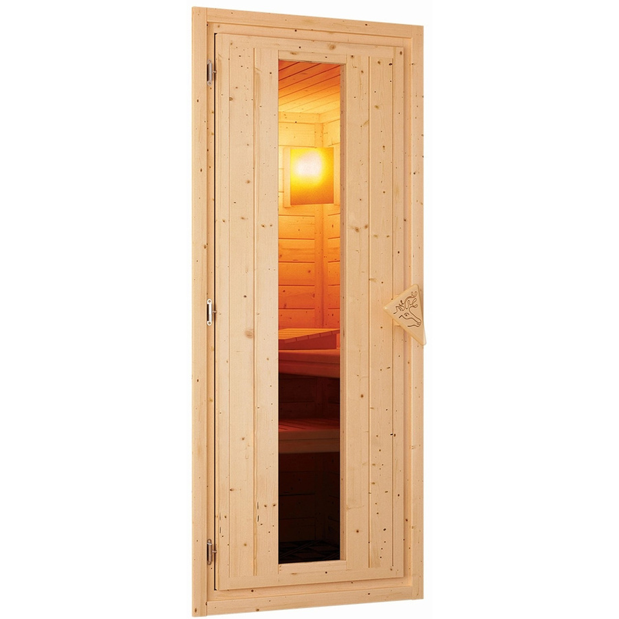 Karibu Saunatür Energiespartür aus Fichtenholz in Beige für 38 mm und 40 mm Wandstärke - Bild 2