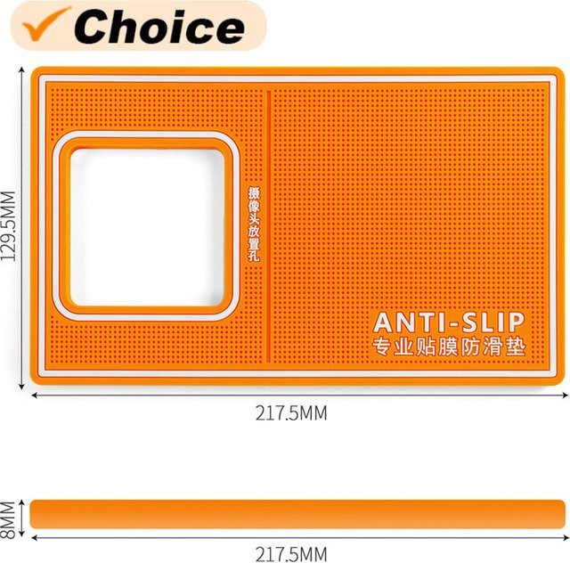 Steinel TE-737 Rutschfeste Handyfolien-Installationsmatte mit Kameraausschnitt in Orange - Bild 1